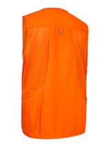 DEERHUNTER Hunting Mesh Safety Waistcoat - Unisex - Orange back flat lay