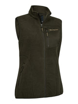 DEERHUNTER Lady Atlas Fleece Waistcoat - Womens - Forest Green front flat lay