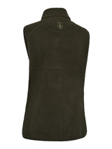 DEERHUNTER Lady Atlas Fleece Waistcoat - Womens - Forest Green back flat lay