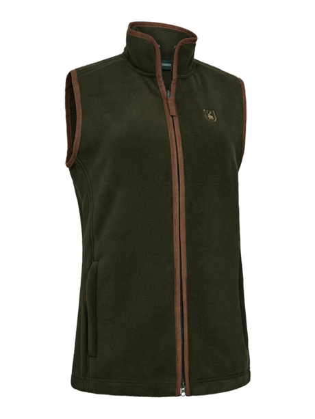 DEERHUNTER Lady Cumbria Fleece Waistcoat - Womens - Forest Ember front flat lay