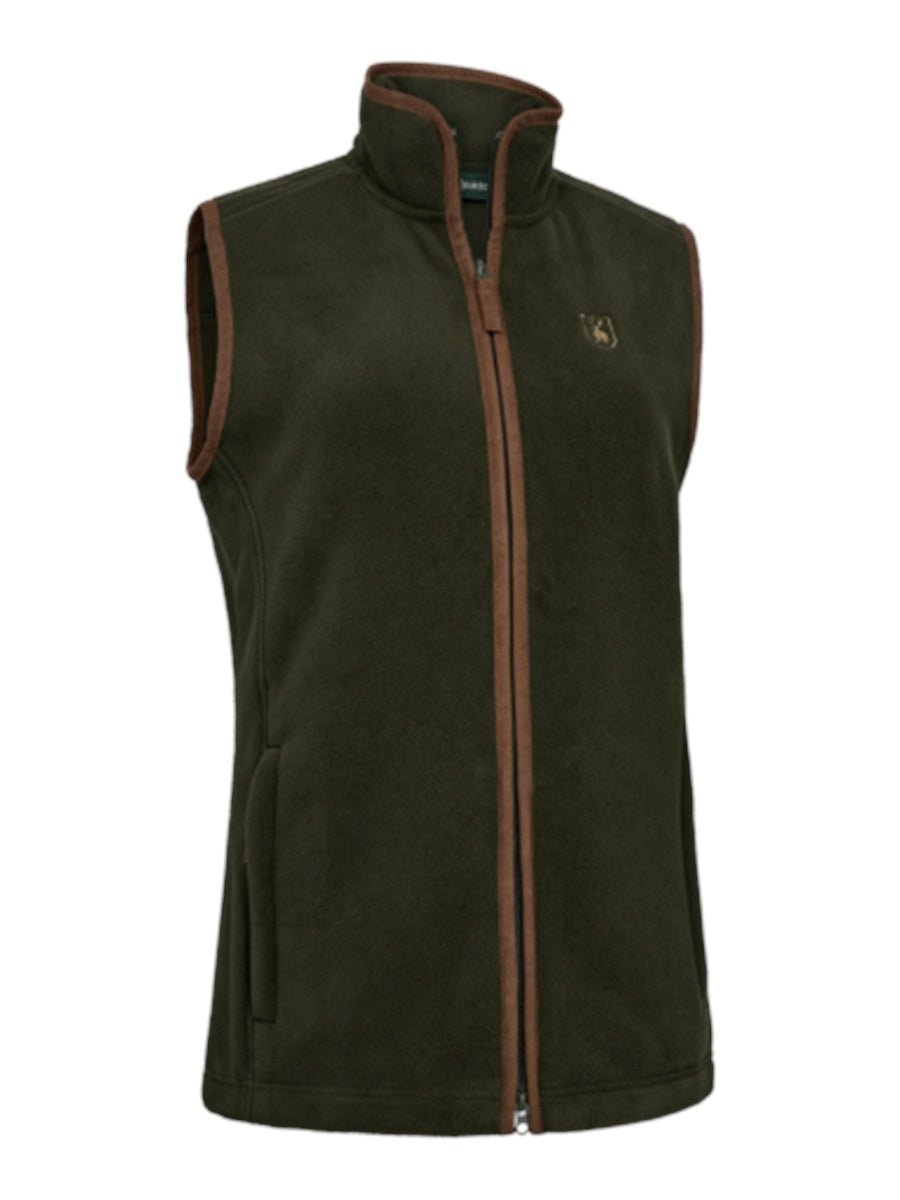 DEERHUNTER Lady Cumbria Fleece Waistcoat - Womens - Forest Ember front flat lay