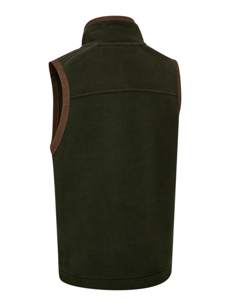DEERHUNTER Youth Cumbria Fleece Waistcoat - Kids - Forest Ember back flat lay