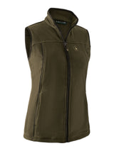 DEERHUNTER Lady Eagle Fleece Waistcoat - Womens - Tarmac Green front flat lay