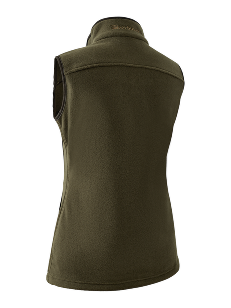 DEERHUNTER Lady Eagle Fleece Waistcoat - Womens - Tarmac Green back flat lay