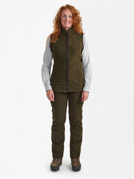 DEERHUNTER Lady Eagle Fleece Waistcoat - Womens - Tarmac Green official image 5