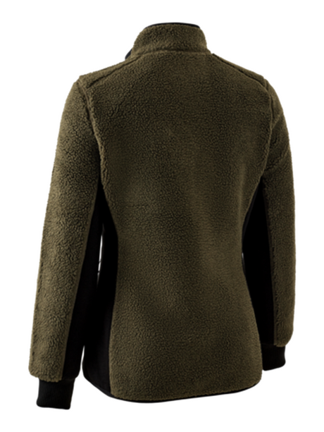 DEERHUNTER Lady Roja Fiber Pile Jacket - Womens - Adventure Green - rear product view