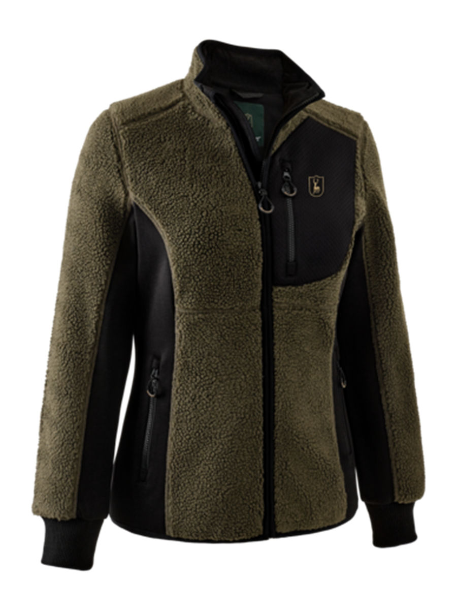 DEERHUNTER Lady Roja Fiber Pile Jacket - Womens - Adventure Green - front product view