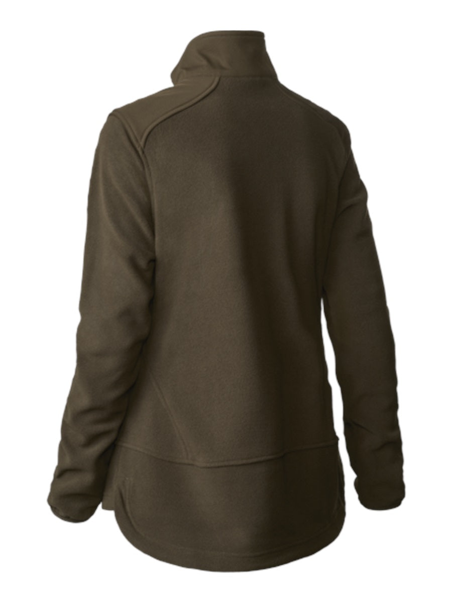 DEERHUNTER Lady Muflon Pro Fleece Jacket - Womens - Art Green back flat lay