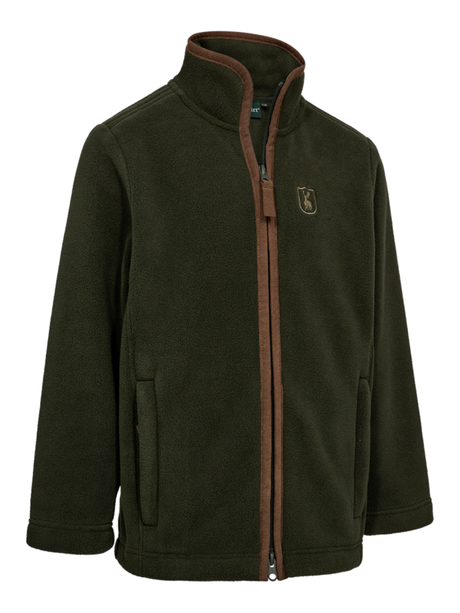 DEERHUNTER Youth Cumbria Fleece Jacket - Kids - Forest Ember front flat lay