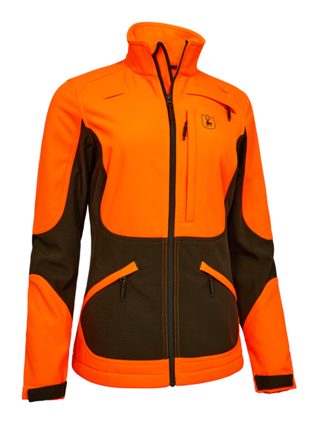 DEERHUNTER Lady Rogaland Softshell Jacket - Womens - Safety Orange front flat lay