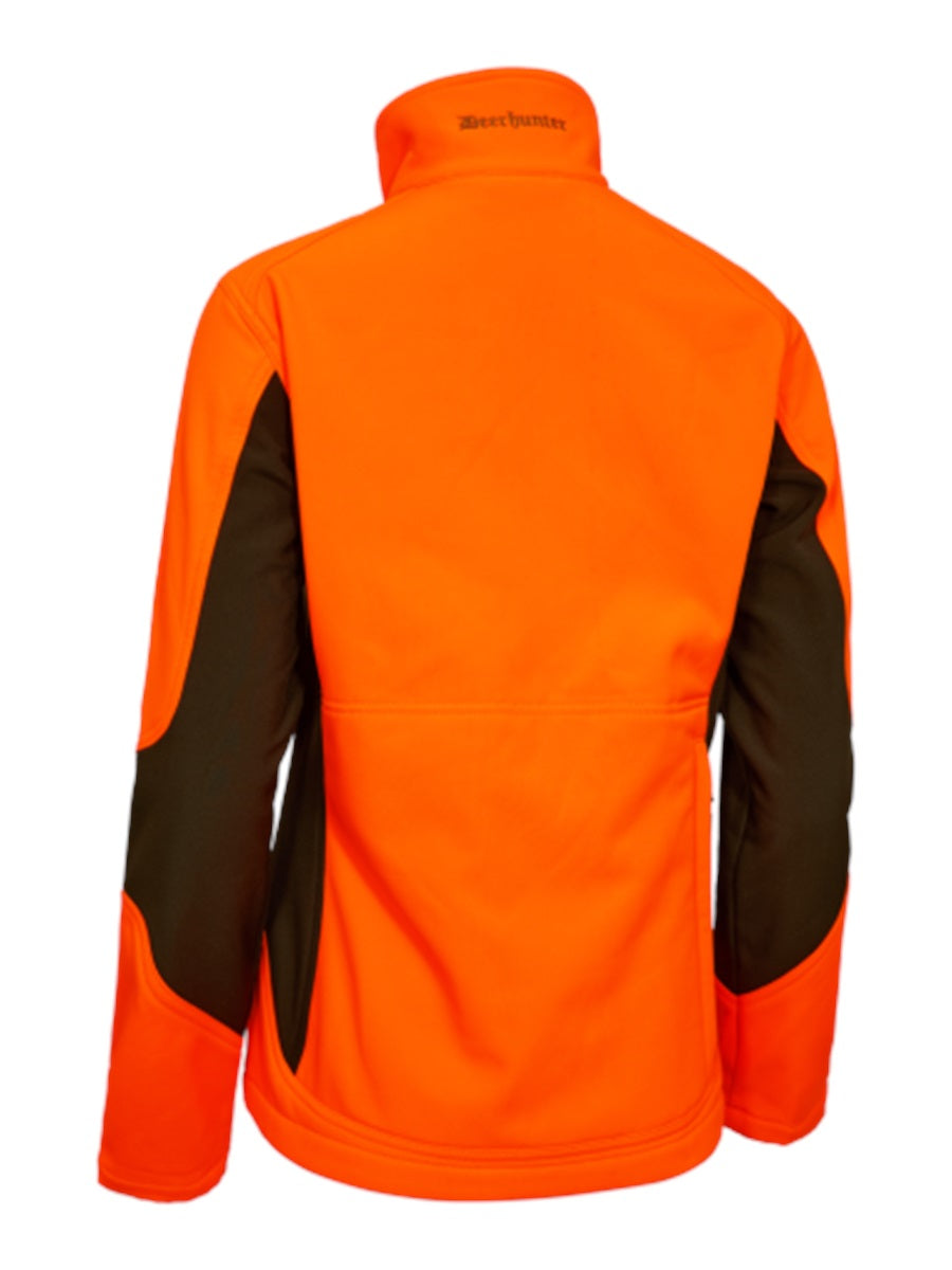 DEERHUNTER Lady Rogaland Softshell Jacket - Womens - Safety Orange back flat lay