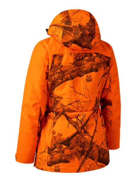 DEERHUNTER Lady Eagle Winter Jacket - Womens - REALTREE EDGE® ORANGE - rear product view detail