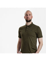 DEERHUNTER Gunnar Polo Shirt - Mens - Adventure Green Melange official detail view 2
