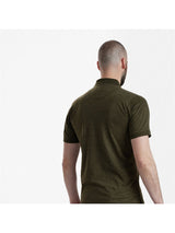 DEERHUNTER Gunnar Polo Shirt - Mens - Adventure Green Melange official detail view 3
