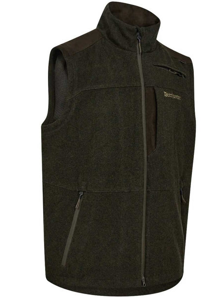 DEERHUNTER Atlas Fleece Waistcoat - Mens - Forest Green