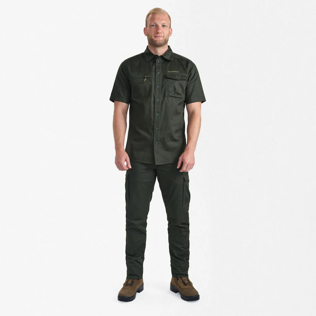 DEERHUNTER Atlas Short Sleeve Shirt - Men's - Timber
