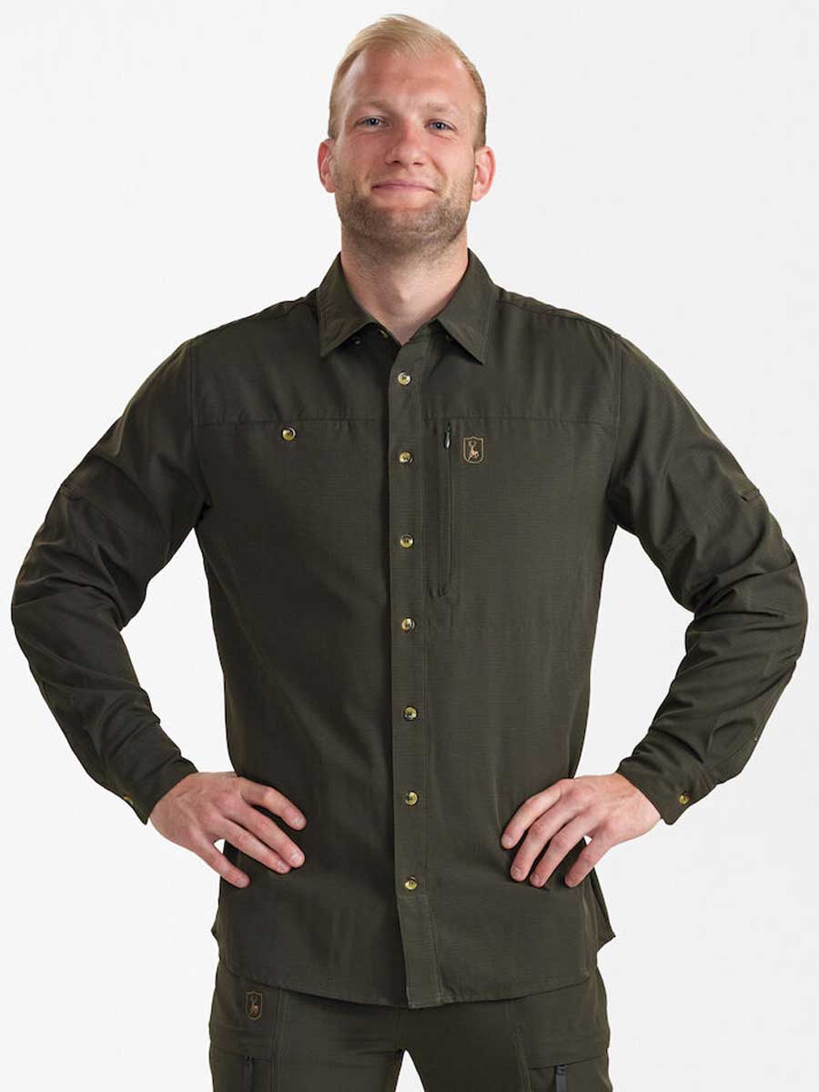 DEERHUNTER Canopy Shirt - Men's - Forest Green