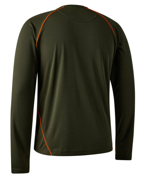 DEERHUNTER Chamois Long Sleeve T-Shirt - Men's - Forest Green