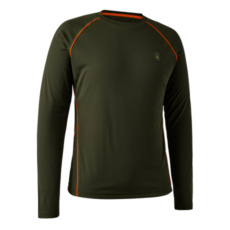 DEERHUNTER Chamois Long Sleeve T-Shirt - Men's - Forest Green