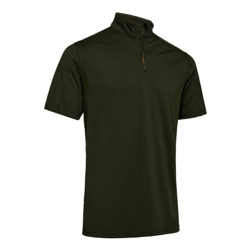 DEERHUNTER Climate ½-zip T-shirt with 37.5® Technology - Men's - Forest Ember