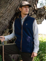 DEERHUNTER Cumbria Fleece Waistcoat - Mens - Dark Blue
