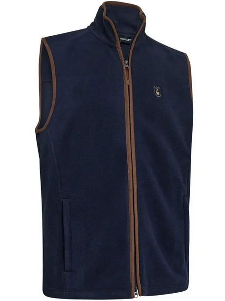 DEERHUNTER Cumbria Fleece Waistcoat - Mens - Dark Blue