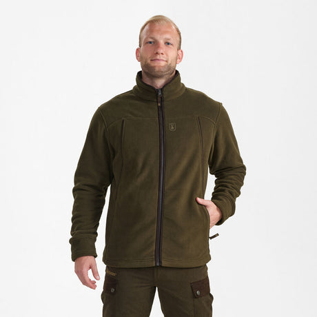 DEERHUNTER Eagle Fleece Jacket - Mens - Tarmac Green