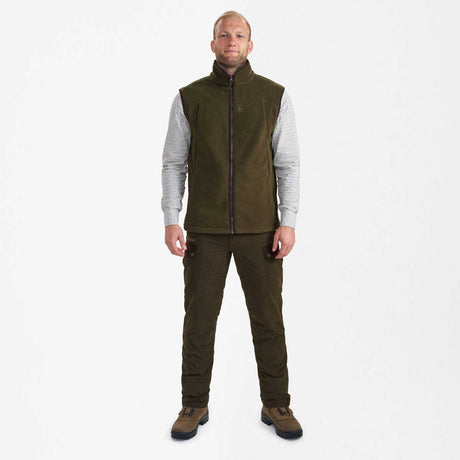 DEERHUNTER Eagle Fleece Waistcoat - Mens - Tarmac Green