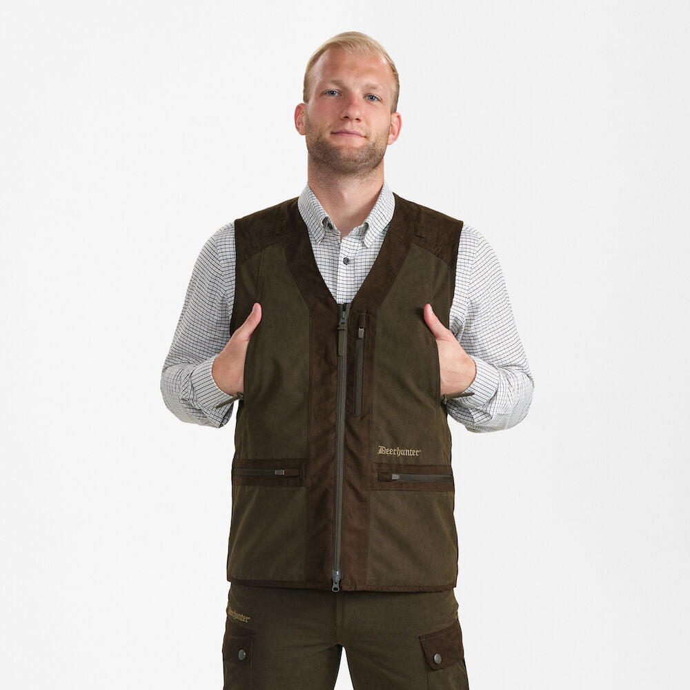 DEERHUNTER Eagle Waistcoat - Mens - Tarmac Green