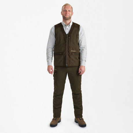 DEERHUNTER Eagle Waistcoat - Mens - Tarmac Green