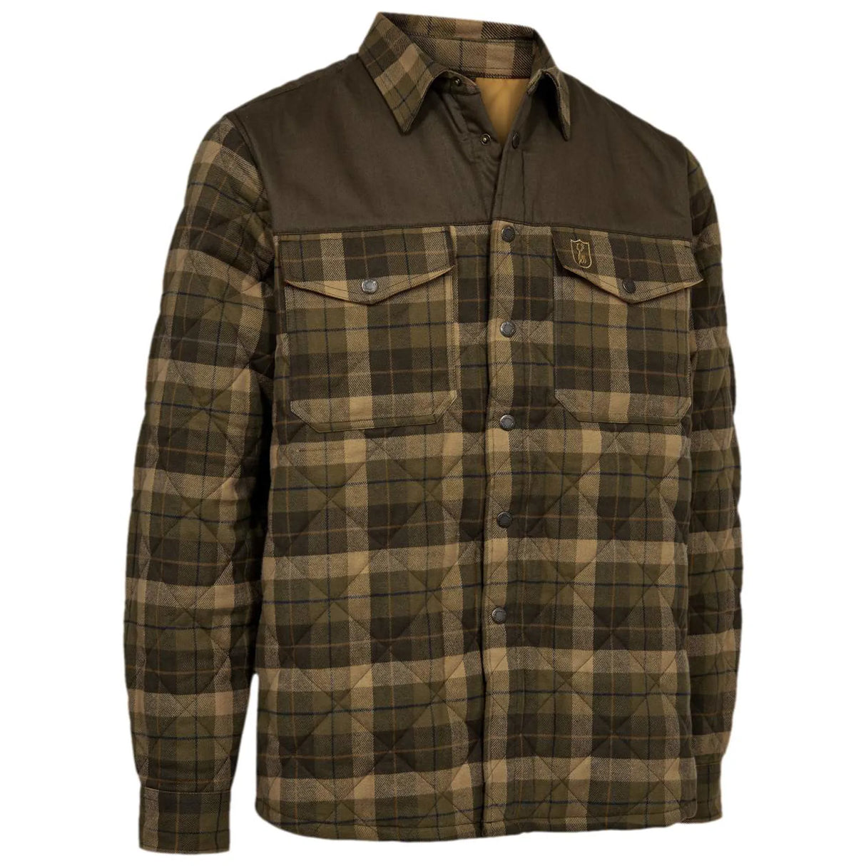 DEERHUNTER Elbert Padded Shirt Jacket - Men's - Brown Check