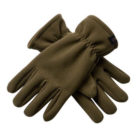 Deerhunter Fleece Gloves in Tarmac Green - front view