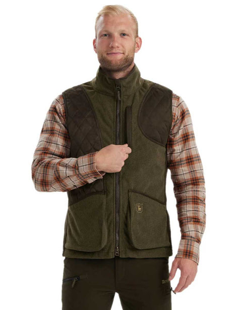 DEERHUNTER Gamekeeper Shooting Waistcoat - Mens - Graphite Green