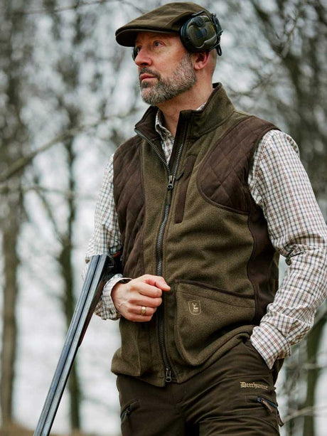 DEERHUNTER Gamekeeper Shooting Waistcoat - Mens - Graphite Green