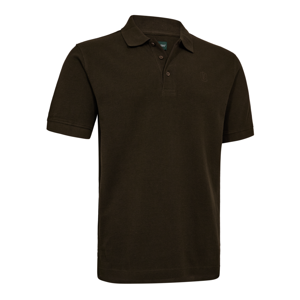 DEERHUNTER Griffin Polo Shirt - Men's - Otter Brown