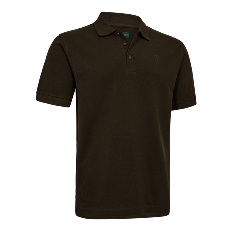 DEERHUNTER Griffin Polo Shirt - Men's - Otter Brown