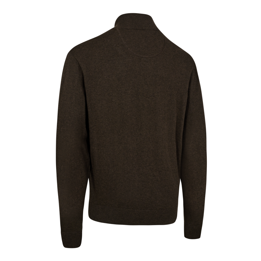 DEERHUNTER Harrington Half Zip Knit - Men's - Brown Melange