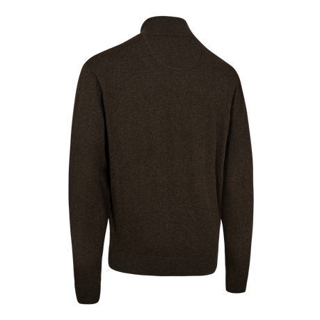 DEERHUNTER Harrington Half Zip Knit - Men's - Brown Melange
