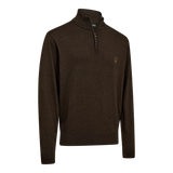 DEERHUNTER Harrington Half Zip Knit - Men's - Brown Melange