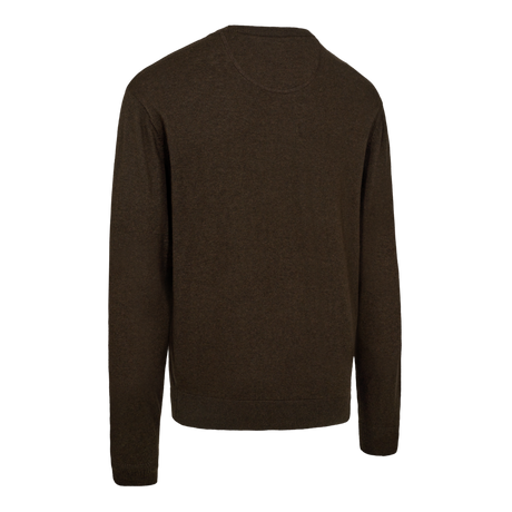 DEERHUNTER Harrington O-Neck Knit - Men's - Brown Melange