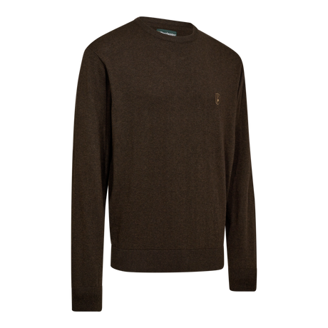 DEERHUNTER Harrington O-Neck Knit - Men's - Brown Melange