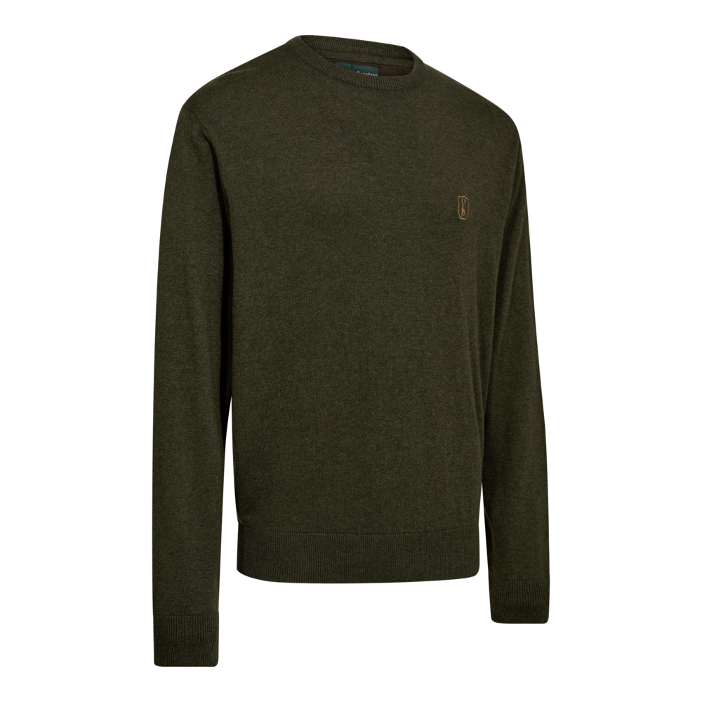 DEERHUNTER Harrington O-Neck Knit - Men's - Forest Ember Melange