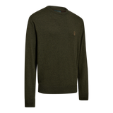 DEERHUNTER Harrington O-Neck Knit - Men's - Forest Ember Melange
