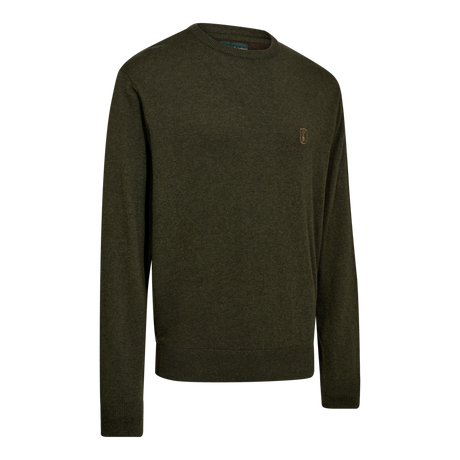 DEERHUNTER Harrington O-Neck Knit - Men's - Forest Ember Melange