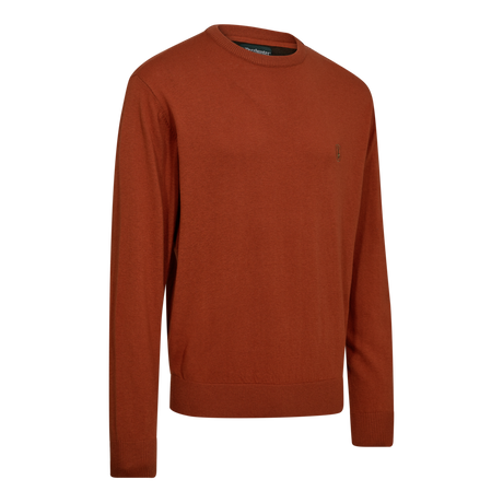 DEERHUNTER Harrington O-Neck Knit - Men's - Oak Rust Melange
