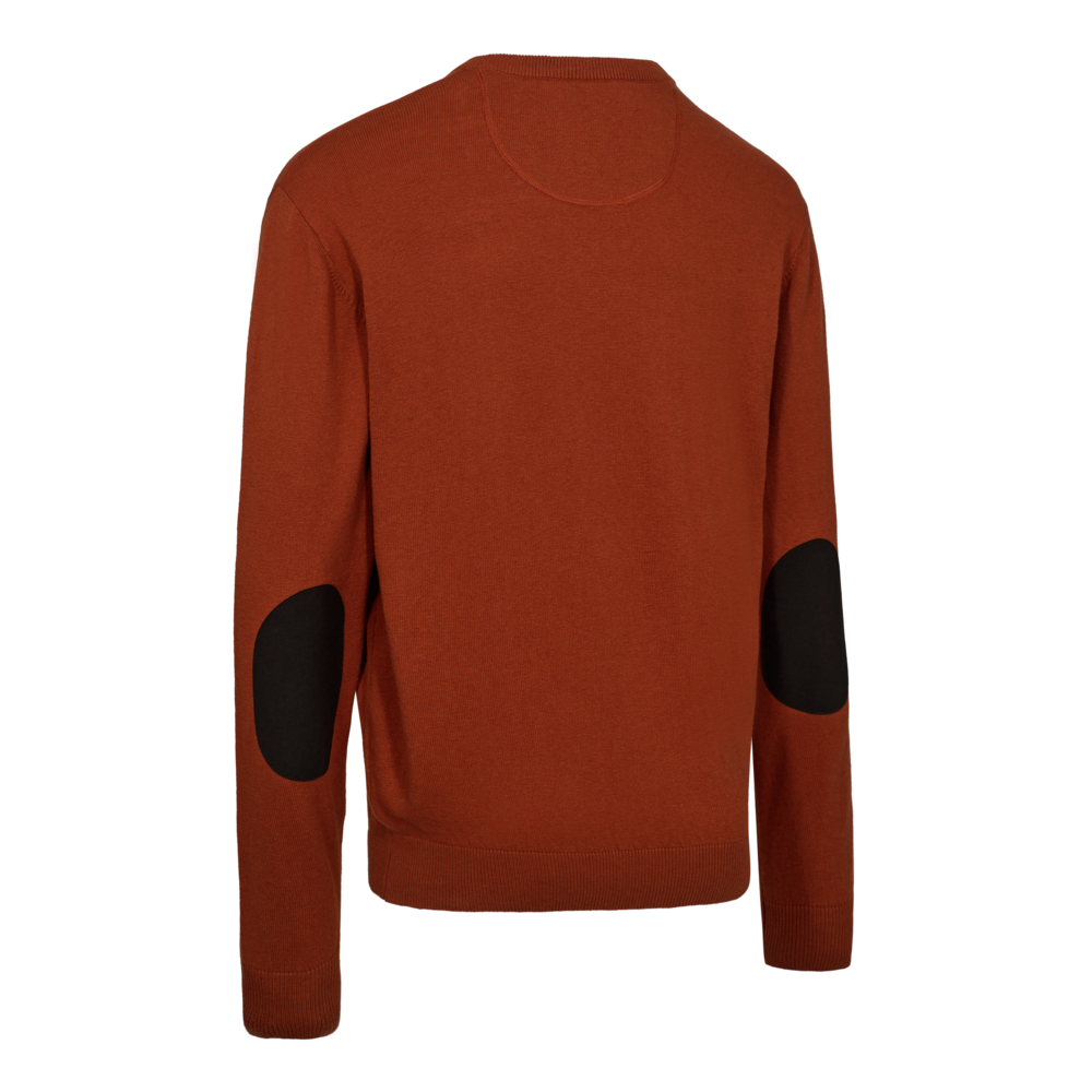 DEERHUNTER Harrington V-Neck Knit - Men's - Oak Rust Melange