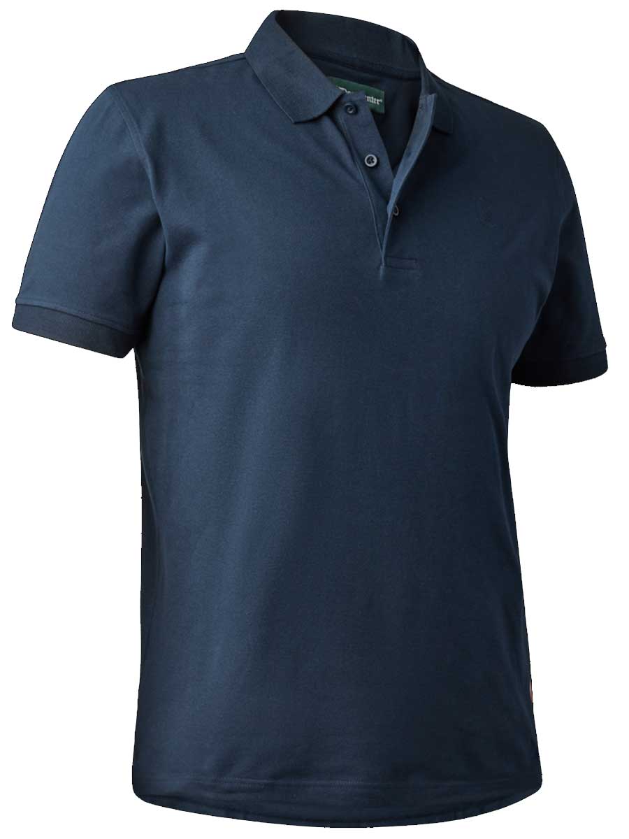 DEERHUNTER Harris Polo Shirt - Men's - Dark Blue