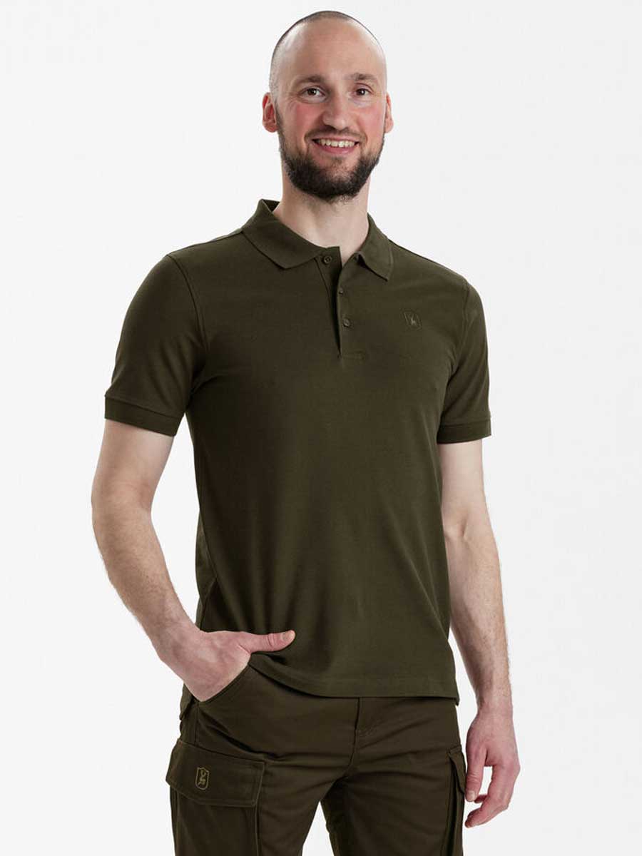 DEERHUNTER Harris Polo Shirt - Men's - Deep Green
