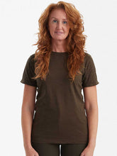 Load image into Gallery viewer, DEERHUNTER Ladies Basic T-Shirt 2 Pack - Brown Leaf Melange
