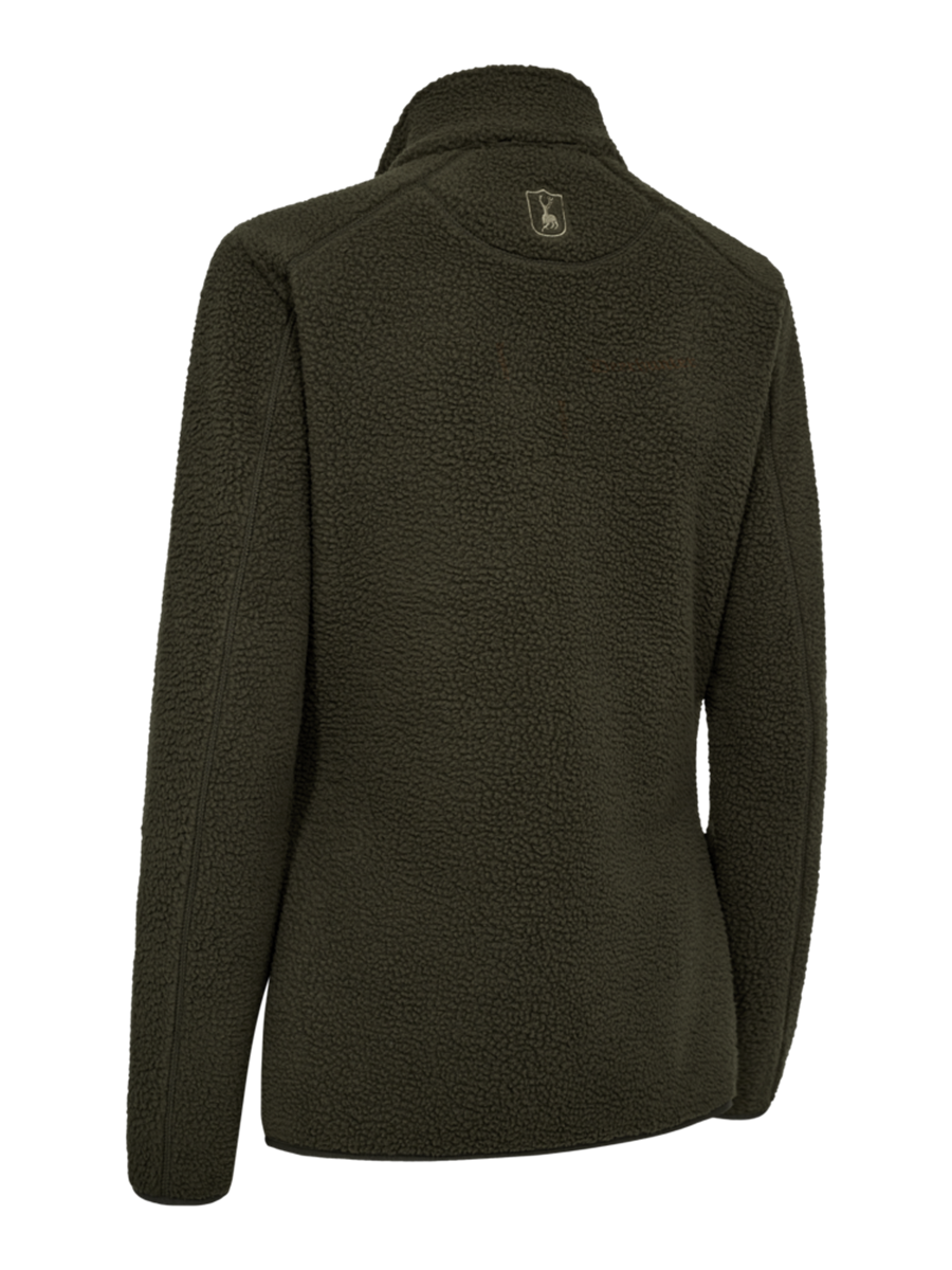Deerhunter Lady Atlas Fleece Jacket in Forest Green, rear product view